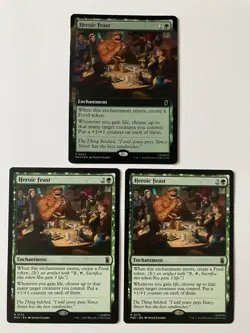 Heroic Feast x 3 ~ 1 Foil Extended Art ~ Marvel Super Heroes ~ Mtg - Image 1