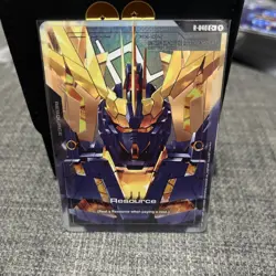 Gundam TCG Resource Unicorn Gundam 02 Banshee R-040 C+ Foil English - Image 1