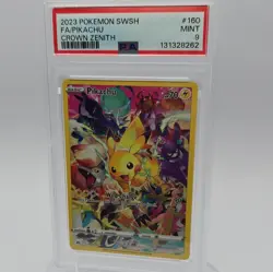 Pokemon Pikachu 160/159 Secret Rare Full Art Holo PSA 9 - Crown Zenith 2023 - Image 1