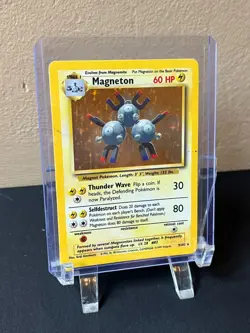 1999 Magneton 9/102 Holo Rare Pokemon Card - Base Unlimited Set - Image 1