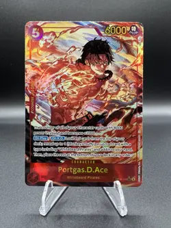Bandai One Piece Card Game Portgas D. Ace OP16-118 SEC Alt Art - Image 1