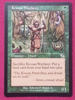 Magic The Gathering JUDGMENT KROSAN WAYFARER green card MTG - Image 1