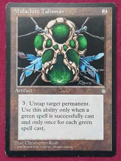 Magic The Gathering ICE AGE MALACHITE TALISMAN artifact card MTG - Image 1