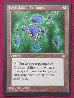 Magic The Gathering ICE AGE LAPIS LAZULI TALISMAN artifact card MTG - Image 1