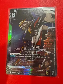 Wing Gundam Zero GD01-024 LR+ Alt Art GUNDAM TCG CARD ENGLISH NEWTYPE RISING - Image 1