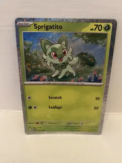 Sprigatito 001/015 McDonald's 2023 Holo Promo Card Pokemon TCG Mint - Image 1