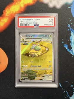 Pokemon TCG Grotle 164/162 Temporal Forces Illustration Rare Card - PSA 9 MINT - Image 1