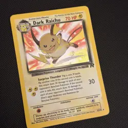 2000 Team Rocket Pokemon Dark Raichu Holo TCG Card 83/82 Secret Rare - NM - Image 3