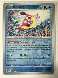 Bruxish 49/191 Pokemon Card Surging Sparks Uncommon 110 HP Rev Holo NM M15 - Image 1