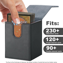 Card Deck Box for Mtg,Yugioh, Keyforge, Digimon FAB Card Storage Box Fits 230+ S - Image 2