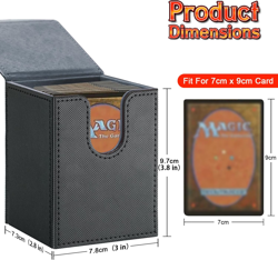 Card Deck Box for Mtg,Yugioh, Keyforge, Digimon FAB Card Storage Box Fits 230+ S - Image 3