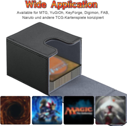 Card Deck Box for Mtg,Yugioh, Keyforge, Digimon FAB Card Storage Box Fits 230+ S - Image 4