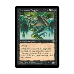 WOTC MtG Mirage Catacomb Dragon (R) EX - Image 1