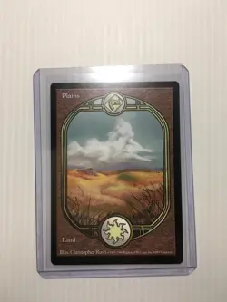 MTG Plains UNGLUED LP Full Art Basic Land 1998 Magic #84 - Image 3