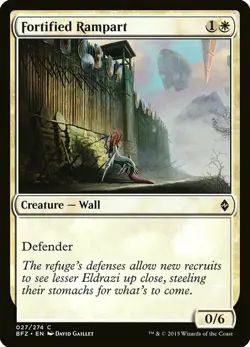 X 1 Fortified Rampart NM Battle for Zendikar 027 MTG Magic The Gathering - Image 1
