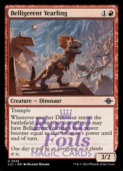 Belligerent Yearling 4x FOIL Lost Caverns of Ixalan MTG LCI Uncommon MINT red - Image 1