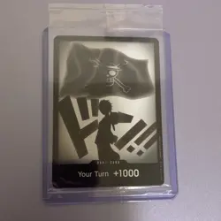 Bandai One Piece CCG Don!! Card Luffy Promotion Cards Foil +1000 Your Turn - Image 1