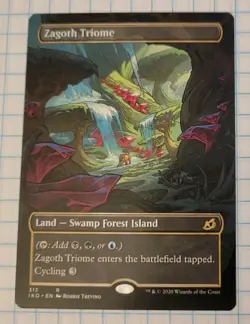 Zagoth Triome (Showcase) [IKO - 313] R Ikoria MTG Rare Land Borderless - Image 1