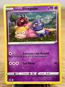 Sword & Shield Promo Galarian Slowpoke SWSH126 Promo Pokemon (Cosmos Holo) LP - Image 1