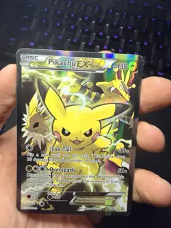 Pikachu EX XY124 Black Star Promo Holo Rare Pokemon Card (2016) MP - Image 2