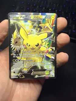 Pikachu EX XY124 Black Star Promo Holo Rare Pokemon Card (2016) MP - Image 3