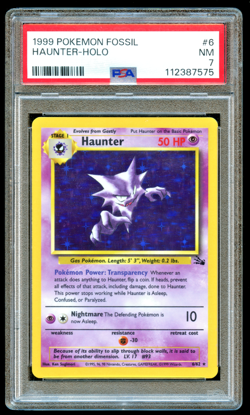 Pokemon TCG Haunter Fossil 6/62 (Holo) PSA 7 - Image 1