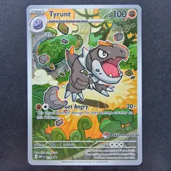 Tyrunt MEP 070 Black Star Promo Perfect Order Pokemon Center Stamped Full Art - Image 1