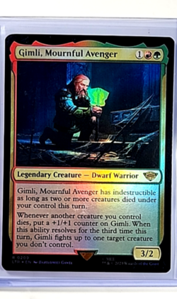 MTG Magic the Gathering LOTR Lord of the Rings Foil #209 Gimli Mournful Avenger - Image 1