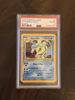 2000 Pokemon Gyarados Holo Rare - PSA 6 - Image 1