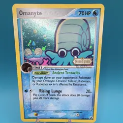 Pokemon Omanyte 60/92 Legend Maker Reverse Holo ENG 70HP Stage 1 Stamped LP+ - Image 1