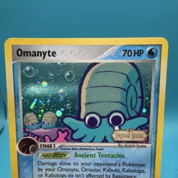 Pokemon Omanyte 60/92 Legend Maker Reverse Holo ENG 70HP Stage 1 Stamped LP+ - Image 2