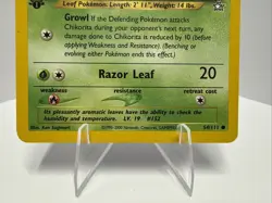 Chikorita - 54/111 Neo Genesis - 1st Edition LP-MP Vintage Pokemon TCG - 2000 - Image 4