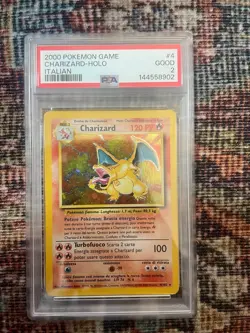 Pokemon Charizard Base Set ITALIAN Holo Rare #4 PSA 2 - Image 1