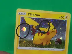 Double Swirl 🌀🌀Pikachu SWSH039 Cosmos Holo Pokemon TCG Black Star NICE! - Image 3