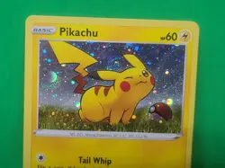 Double Swirl 🌀🌀Pikachu SWSH039 Cosmos Holo Pokemon TCG Black Star NICE! - Image 4