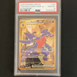 Pokemon TCG Cynthia's Garchomp ex PSA 10 241/182 Hyper Rare Holo - Image 1