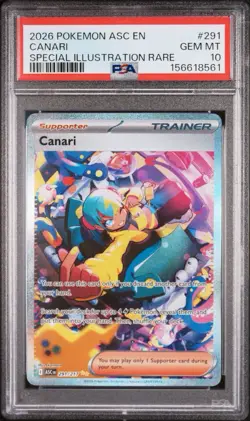 Pokemon Canari Ascended Heroes SIR Holo PSA 10 291/217 English 2026 - Image 1