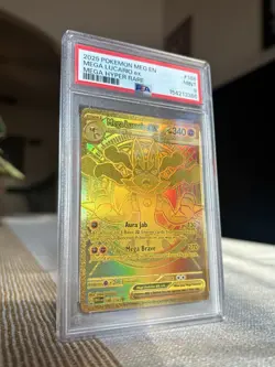 Pokemon Mega Lucario ex 188/132 PSA 9 Hyper Rare Holo Me01 English 2025 - Image 1