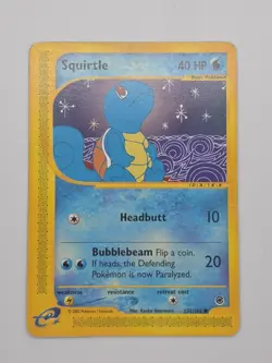 Pokemon Squirtle 132/165 Expedition Base Set 2002 Regular Uncommon 40 HP - Image 1