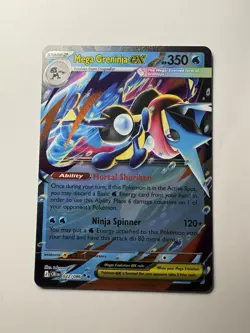 MEGA GRENINJA EX 022/086 DOUBLE RARE ME04: CHAOS RISING POKEMON NEAR MINT - Image 1