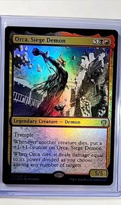 2022 MTG Magic the Gathering DMU Dominaria United Foil #37 Orca Seige Demon - Image 1