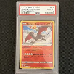 Pokemon TCG Crown Zenith Radiant Charizard 020/159 PSA 10 - Image 1