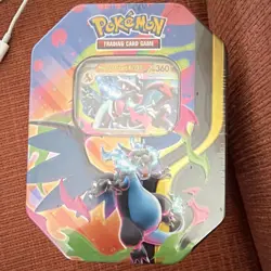 Pokemon TCG Mega Charizard X-EX Tin Sealed w/ 4 Booster Packs English 6+ MPN - Image 1