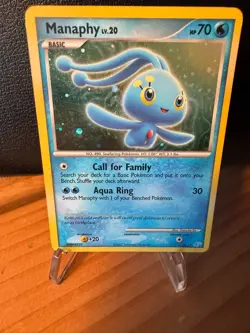 Manaphy 4/12 Holo Common DP Trainer Kit: Manaphy & Lucario Pokemon LP - Image 1