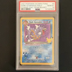 The Pokemon Company Pokemon TCG Dark Gyarados 8/82 Celebrations Holo PSA 10 - Image 1
