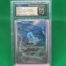 CGC PRISTINE 10 Pokemon TCG Squirtle Art Rare Sv2a 151 170/165 Holo Japanese - Image 1