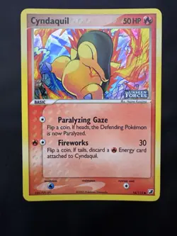 Pokemon Card English cyndaquil 54/115 Reverse Ex Unseen Forces Stamped Vintage - Image 1