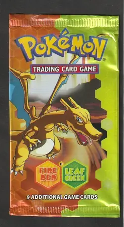 Pokemon EX FireRed & LeafGreen Charizard Booster Pack OPEN & EMPTY ON CARDS EM - Image 1