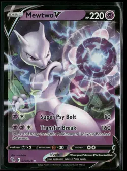 Mewtwo V 030/078 Holo V Rare Pokemon GO Pokemon Near Mint - Image 1