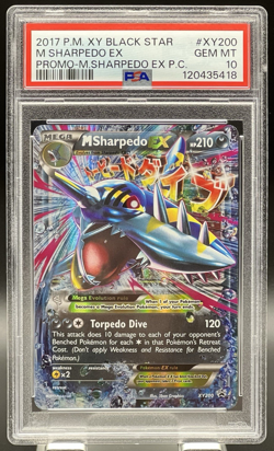 M Sharpedo Ex #XY200 2017 Pokemon Holo Black Star Promo PSA 10 LOW POP! - Image 1